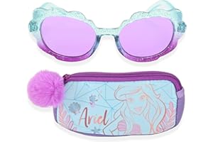 PAN OCEANIC LTD Pan Oceanic Disney Princess Girls Sunglasses with Matching Glasses Case for Kids
