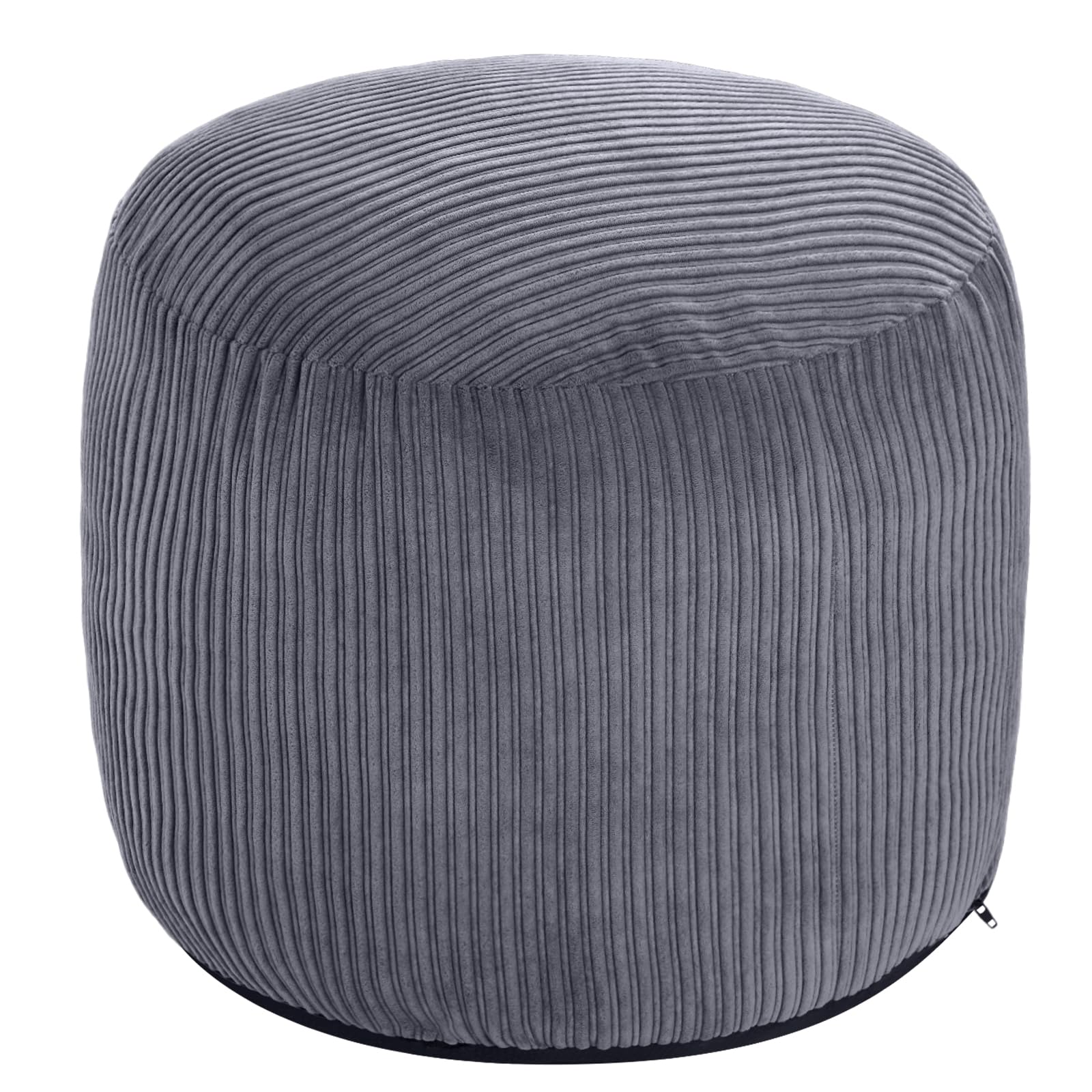 Photo 1 of *********COLOR IS WHITE******
WSOFRLAC Pouf Ottoman Foot Stools Ottoman with Foam Small Corduroy Ottomans for Living Room Ottomans Pouf 20x15 Floor Poufs Foot Rest for Office Chair Dark Grey Foot Stool Small