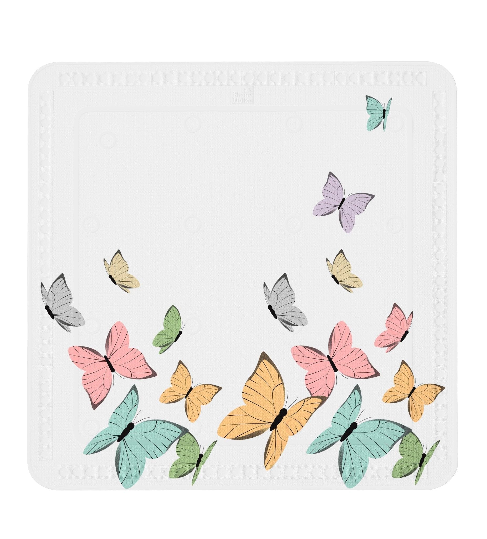 Kleine Wolke Butterflies, Shower Mat, 55x 55 cm, Multicolor, multicolour