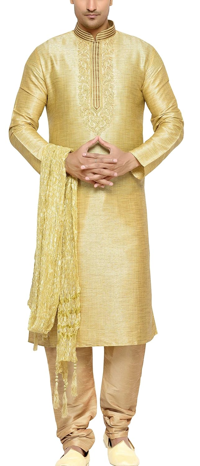 indian poshakh men's silk sherwani