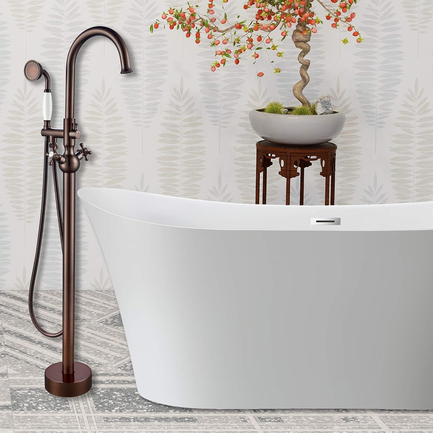 Vanity Art Oil Rubbed Bronze Finished Bathtub Faucet Tub Filler