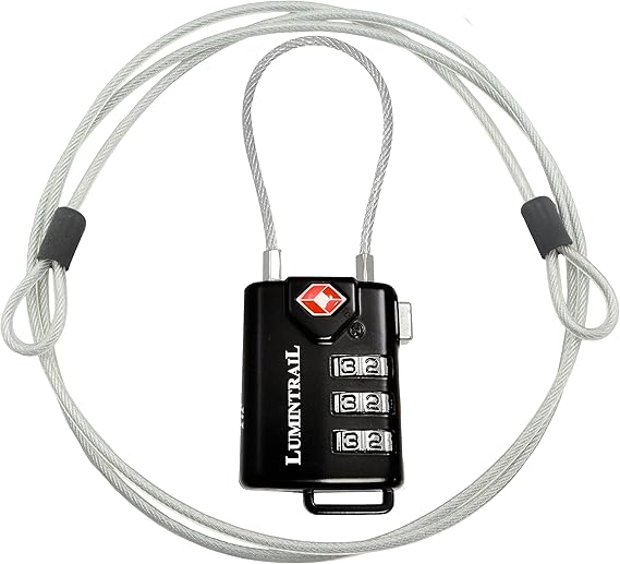 TSA Approved Cable Luggage Locks plus Bonus 4 Foot Steel