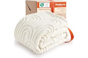 Bedsure GentleSoft Throw Blankets for Women - Soft Cozy Cute Blanket for Couch, Fuzzy Fleece Christmas Throw for Boho Modern Home Room Decor Aesthetic, Gifts for Women Teen Girl, White, 50x60 Inches
