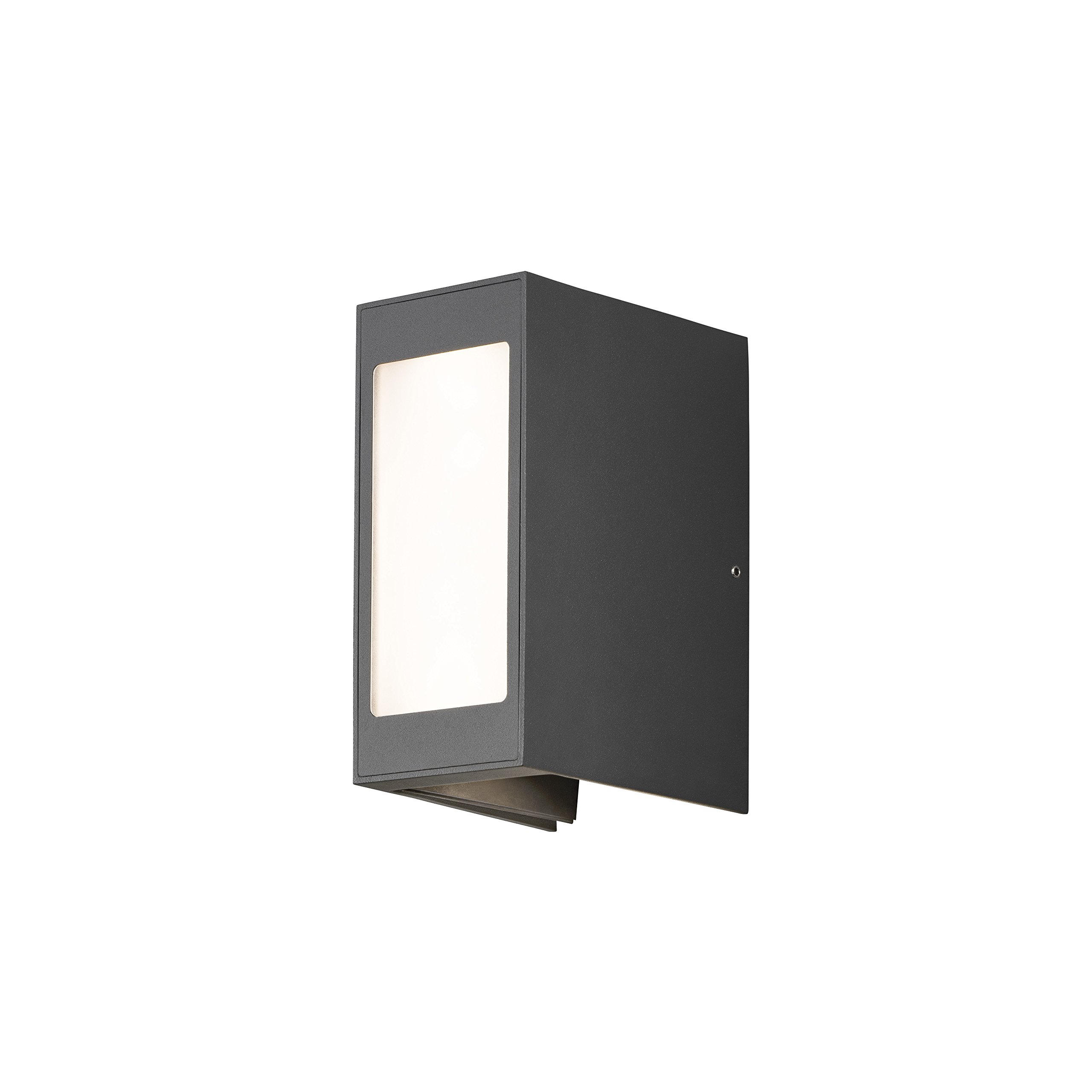 Konstsmide Outdoor Wall Light Mains Powered/Cremona Up Down Adjustable/LED High Power 3 x 3 W Lamp/Clear Glass and Frosted Acrylic/Aluminium/IP54/Outside Light Anthracite