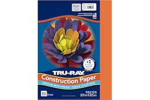 Pacon® PAC103404 Tru-Ray® Construction Paper, 9" x 12", Electric Orange, 50 Sheets