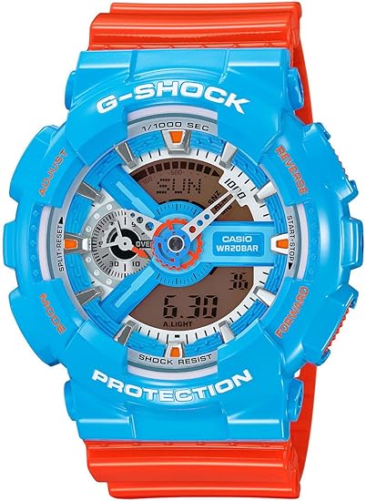 Amazon カシオ Casio Gショック クオーツ メンズ 腕時計 Ga 110nc 2a ブルー オレンジ 並行輸入品 メンズ腕時計 腕時計 通販