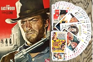 FLONZGIFT Spaghetti Western Playing Cards (Poker Deck 54 Cards All Different) Vintage Western Movie Poster Wild West
