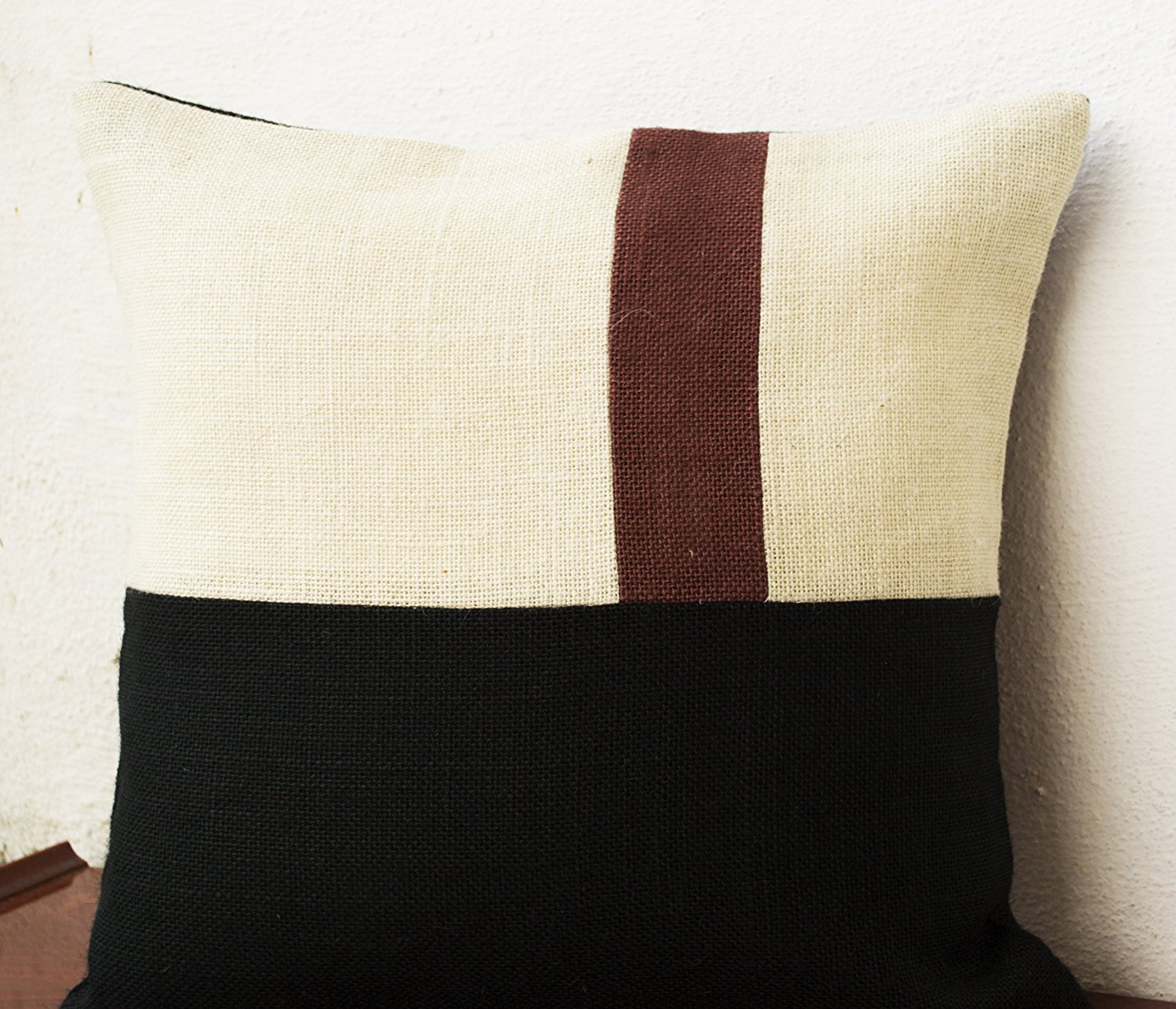 Jute Hessian Cushion Covers Black Cushion Covers Black Brown