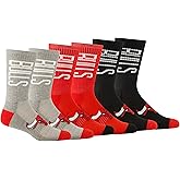 Ultra Game Men's NBA Official Athletic Cushioned Vertical Attack Team Crew Socks-3 Pack