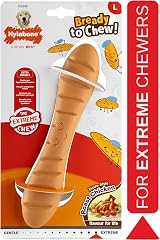 Nylabone Extreme Chewers Tough Nylon Dog Baguette Chew Toy Large Roast Chicken view 7