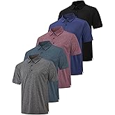 Pack Polo Shirts for Men Dry Fit Performance Short Sleeve Golf Polo Shirt