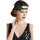 BABEYOND 1920s Flapper Headband Crystal Great Gatsby Headpiece Vintage 20s Flapper Gatsby Accessories (Style-4)