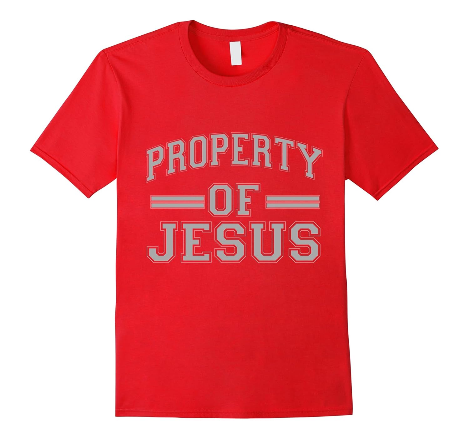 Christian T Shirts Property of Jesus (grey)-FL