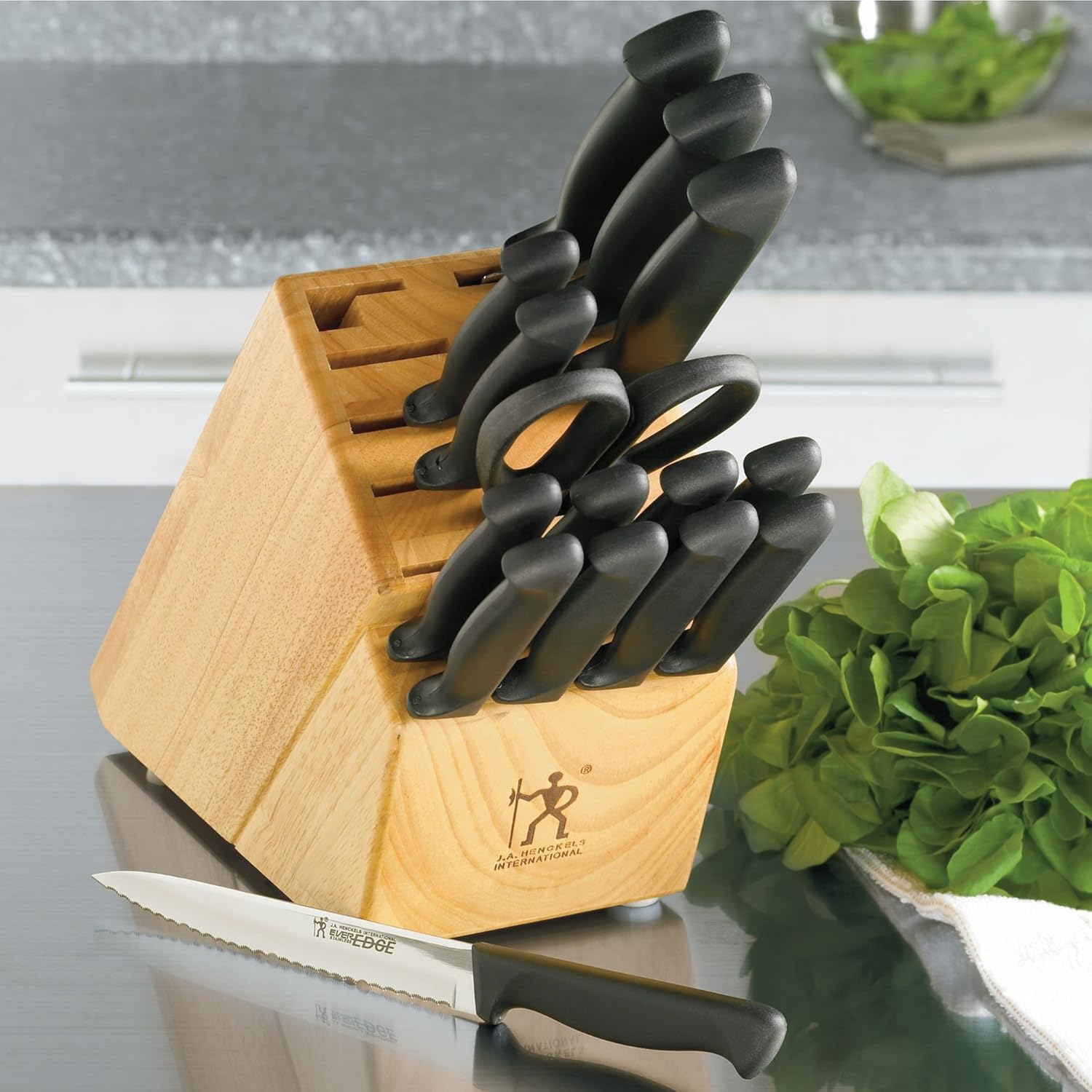 J.A. Henckels International Everedge 16 Piece Knife Block