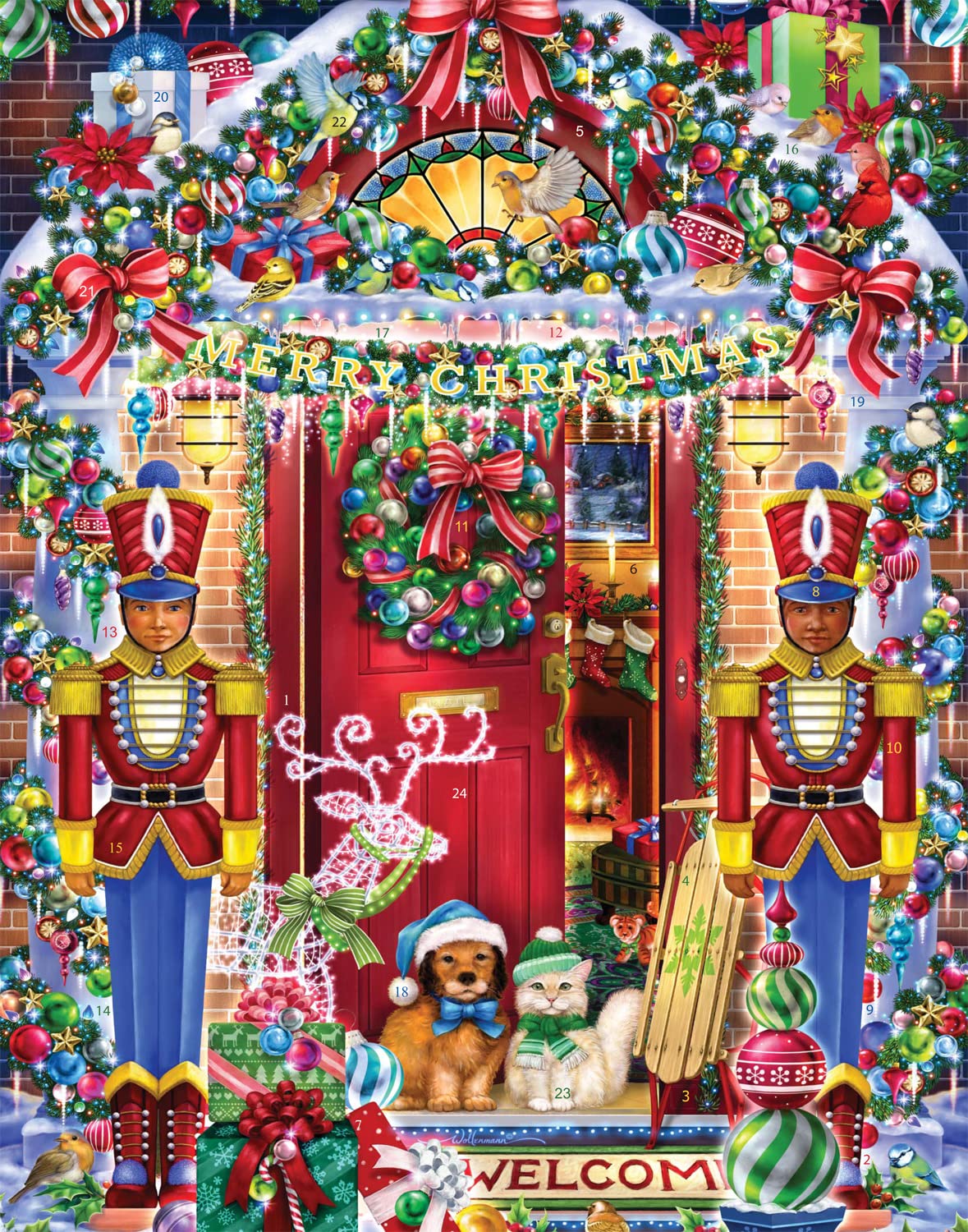 Vermont Christmas Company Christmas Doorway Advent Calendar (Countdown to Christmas) by