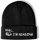 Book Lovers Gifts Hat Beanie for Women Men Reading Embroidered for Readers Bookish Book Club Librarians Bookworms Stuffers