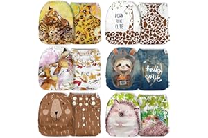 Mama Koala 1.0 Cloth Diapers for Babies, 6 Pack Pocket Shell Only (NO Inserts) - One Size Washable and Reusable Pocket Diapers for Newborns and Toddlers - 160051