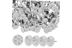 MUSISALY 100pcs Reflective Trail Marking Tacks Metal Push Pins for Hiking and Hunting Durable Reflective Coating Easy Insert 