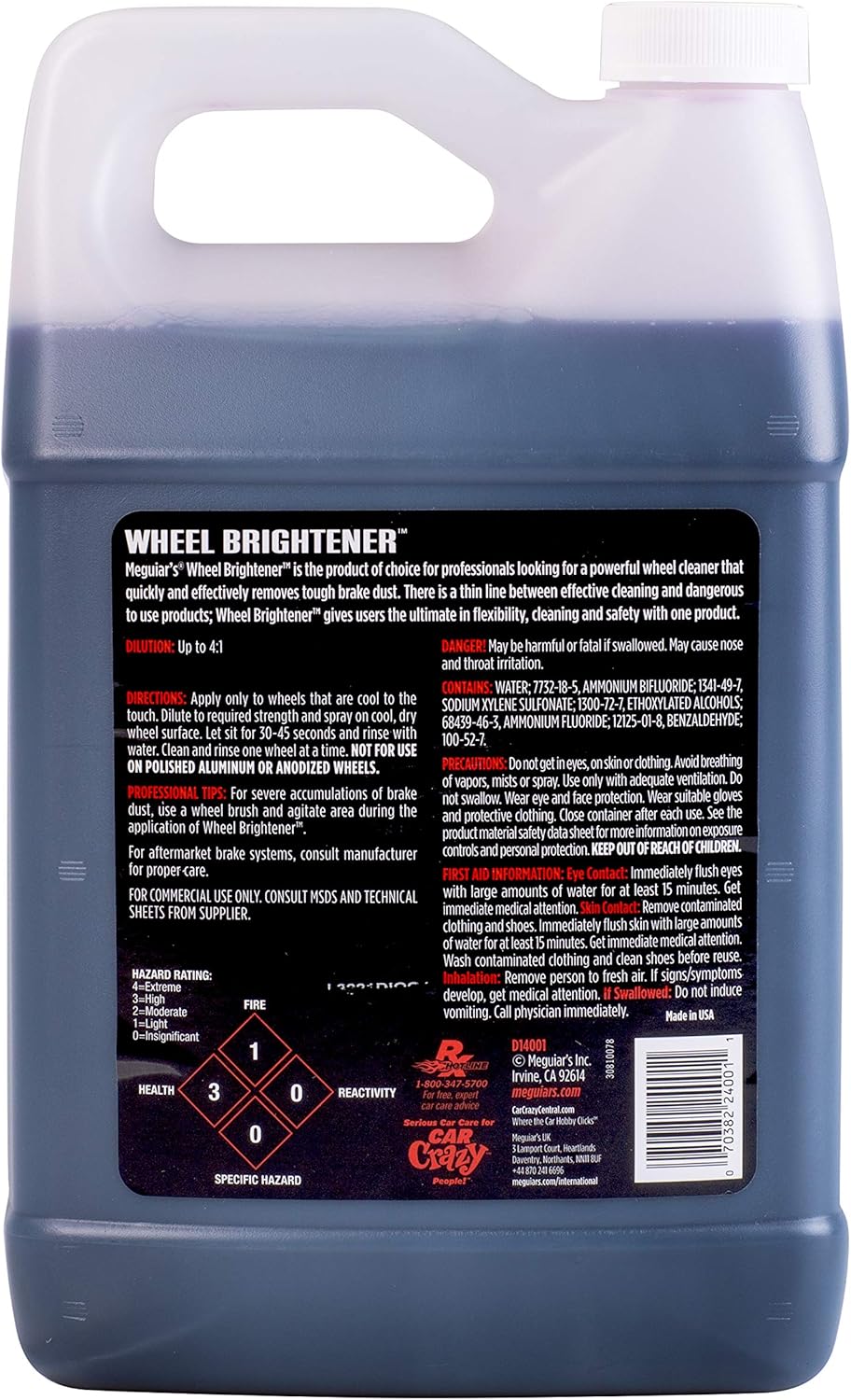 Meguiar's D14001 Wheel Brightener, 1 Gallon: Automotive