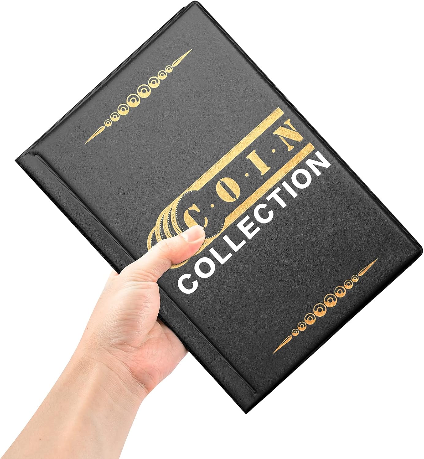 Coin Collection Holder Album 288 Pockets Book for Collectors, Coins Collecting Supplies Storage Organizer Fits for 20/25/27/30mm Coins, Penny, Quarters, Tokens, Medallions Display Case.-Black : Office Products