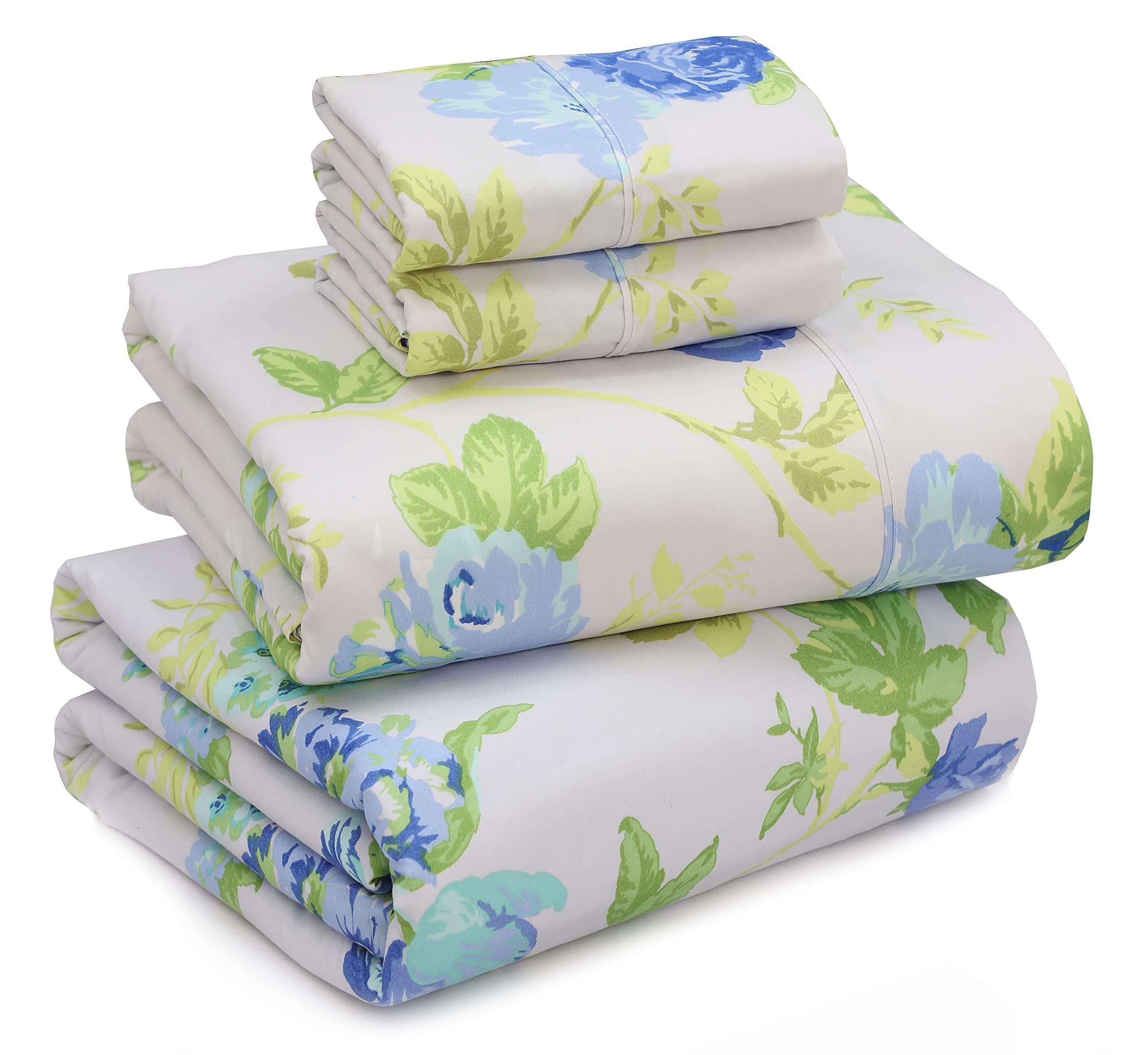 Ruvanti Queen Sheets Set, Brushed Microfiber Sheets 4 Pieces (1 Fitted Sheet, 1 Flat Sheet, 2 Pillowcases), with 15-inch Deep Pockets, Lightweight & Compfy Premium Hotel Bedding, Vitality — image 1