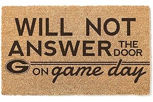 KH Sports Fan Georgia Bulldogs Will Not Answer Team Coir Doormat, Multi
