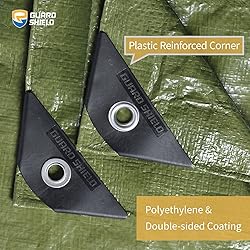 GUARD SHIELD Tarp Green 9x12 Feet Multi Purpose