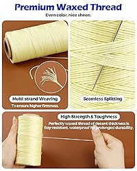 Leather Upholstery Sewing Waxed Thread: PLANTIONAL