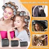 Thrilez 39Pcs Hair Roller Set with Clips 3 Sizes Jumbo 63/48/36mm Black view 2