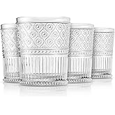 Godinger Whiskey Glasses, Acrylic Drinking Glasses Set, Elegant Lowball Plastic Cups, Rocks Glasses, Glasses Drinking Set, Vintage Romantic Decor - 11oz, Set of 4