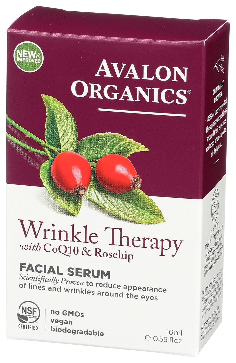 avalon organics wrinkle therapy facial serum