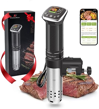 KitchenBoss Sous Vide Machine 1100W WiFi Immersion Cooker IPX7 Waterproof