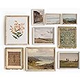 Set Of 9 French Country Prints Wall Decor - Landscape Wall Art French Country Decor, Vintage Wall Decor Gallery Wall Art, Large Bathroom Art Prints, Farmhouse Floral Vintage Art(11X14 IN UNFRAMED)