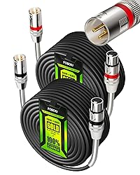 Foboiu XLR Cables 100ft 2 Pack,Long XLR Microphone