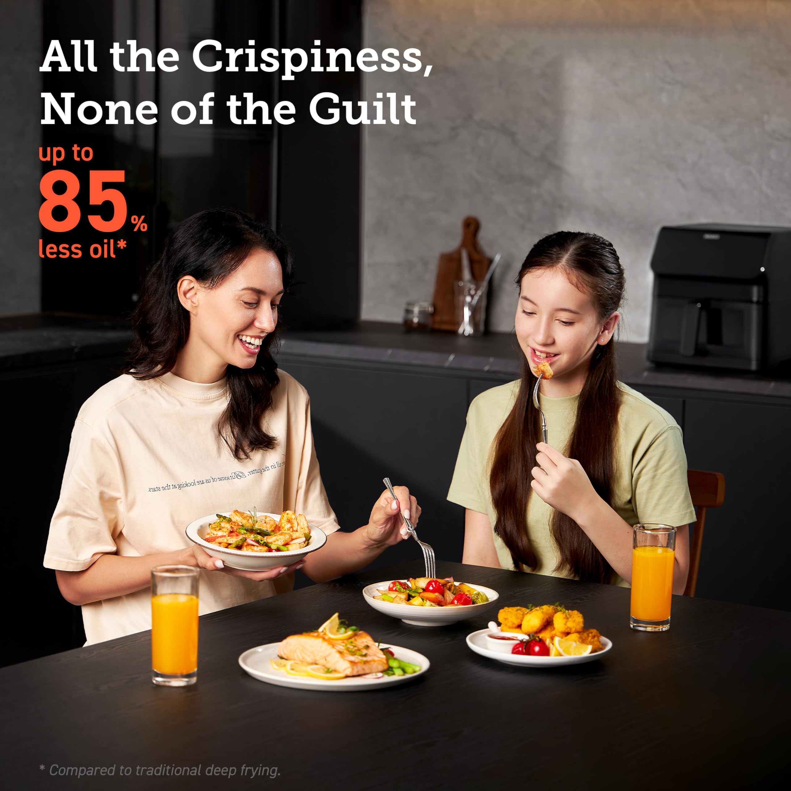 COSORI Freidora de aire con ventana transparente, freidora de aire compacta grande de 6,5 cuartos, 12 funciones personalizadas que se pueden guardar con un solo toque, libros de cocina y recetas en línea, antiadherente y apta para lavavajillas