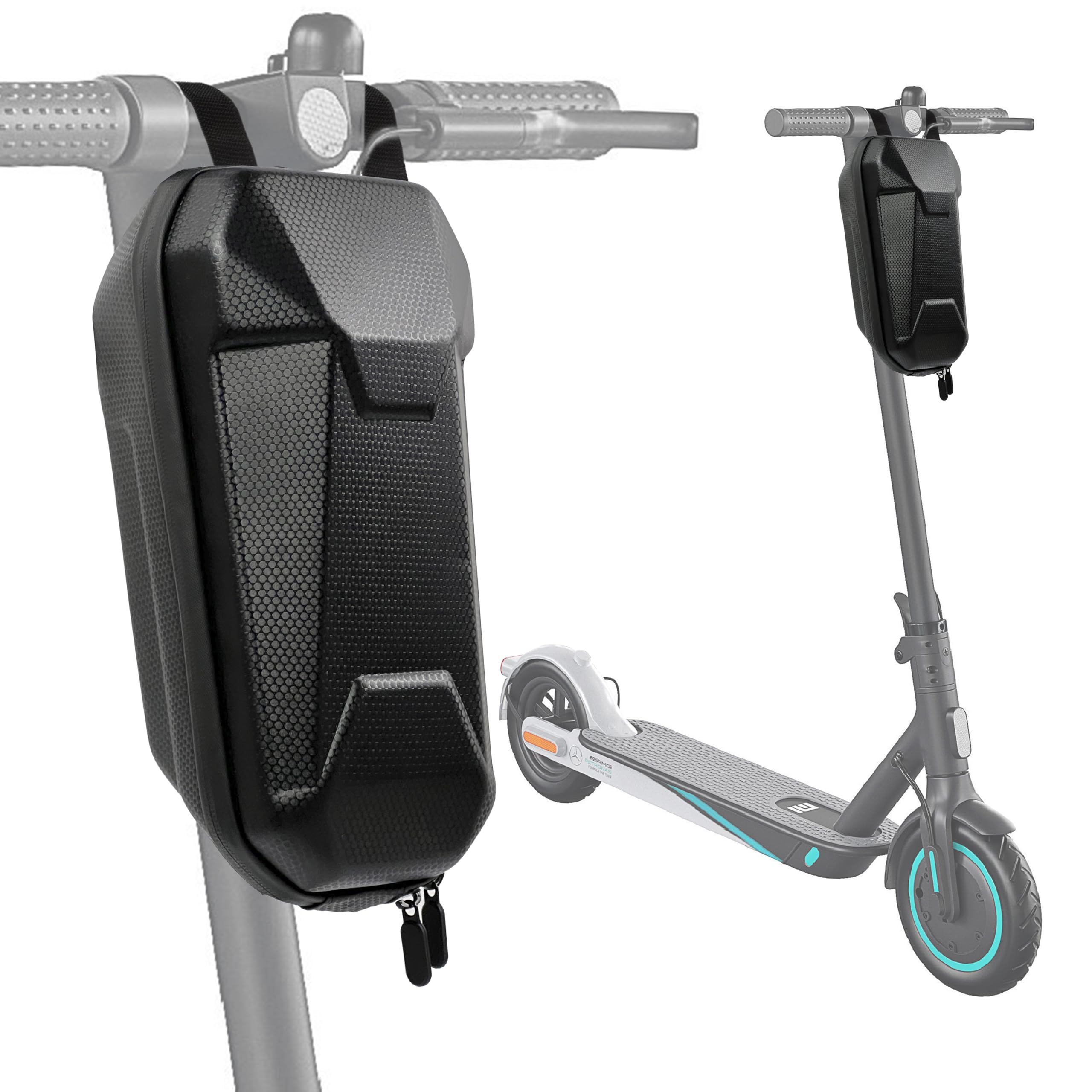 MyGadget Electric Scooter Bag [3L] - Travel Crutch for Scooter Mount - Waterproof Carry Basket for E-Scooters Like Xiaomi | Segway | Ninebot - Black