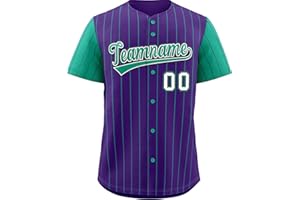 Custom Pinstripe Baseball Jersey for Men Women Kids,Button Down Shirts Personalized Team Name Number Logo