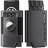 VULKIT Airtag Wallet Mens Minimalist Pop Up Wallet with Money Band & AirTag Holder, RFID Protected