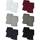 Pangda 6 Pairs Short Boot Socks for Women Boot Cuffs Toppers Winter Crochet Knitted Leg Warmers Socks, Assorted Color