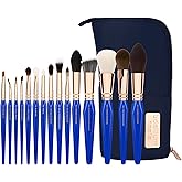 Bdellium Tools Professional Makeup Brush Golden Triangle Phase II Complete 15pc Brush Set with Pouch