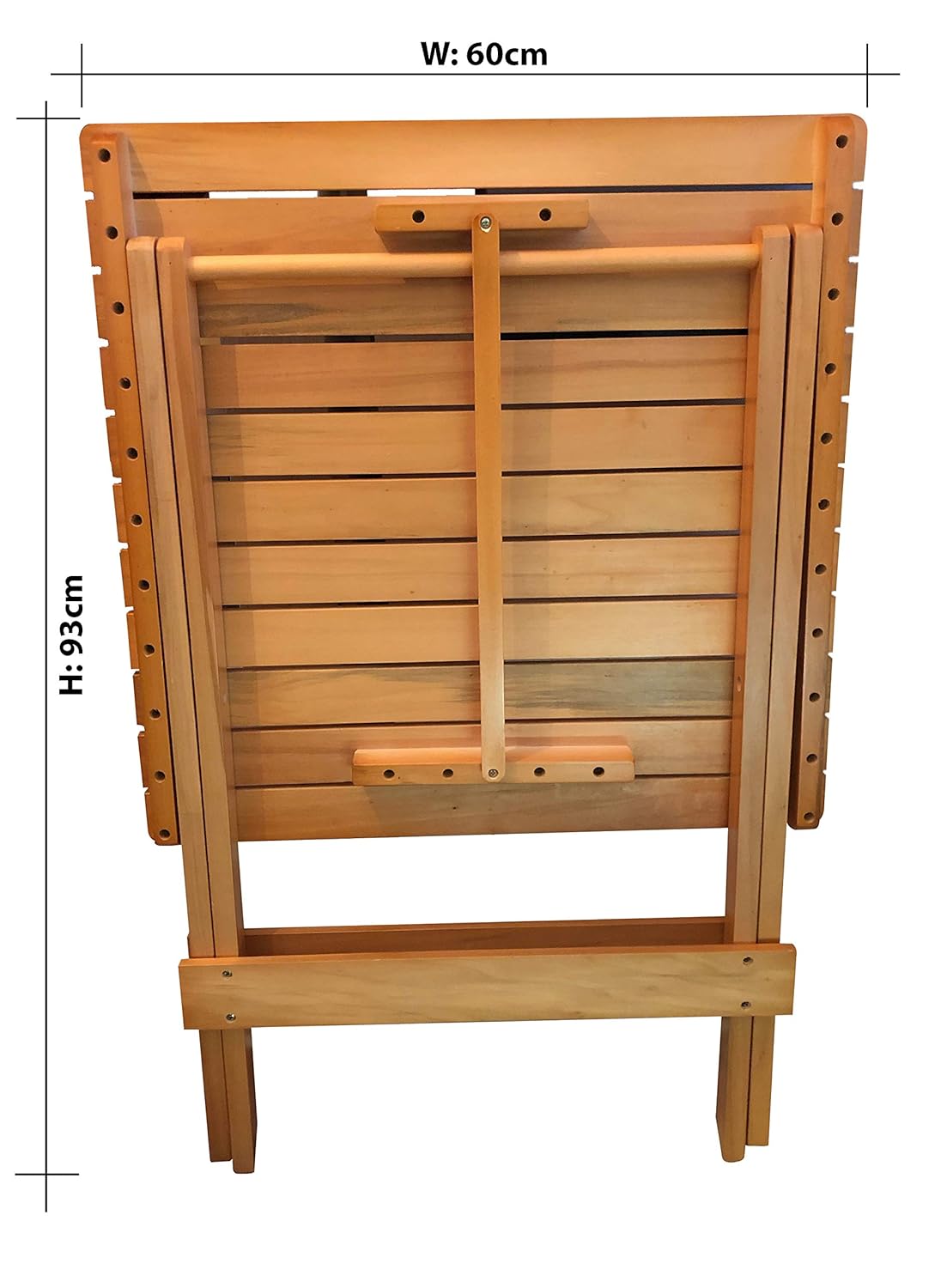 Havnyt Folding Wooden Garden Table Square Teak Outdoor Garden Furniture 60 x 60cm Side Tables