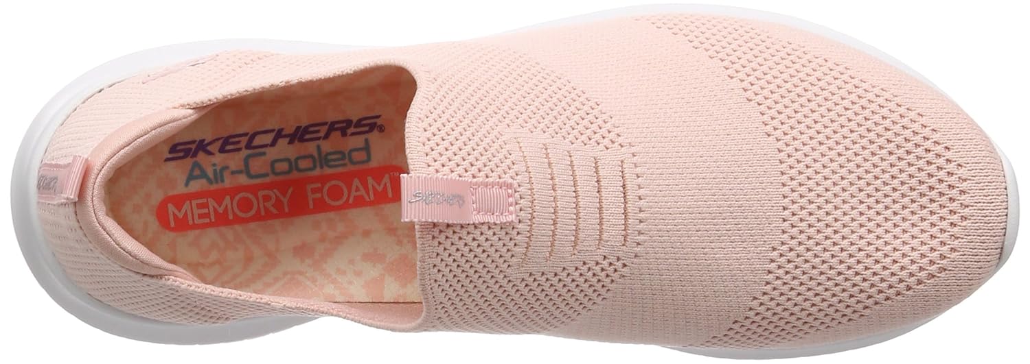 Skechers Womens 12837 Slip On Trainers Pink Light Pink 8 Uk 41 Eu