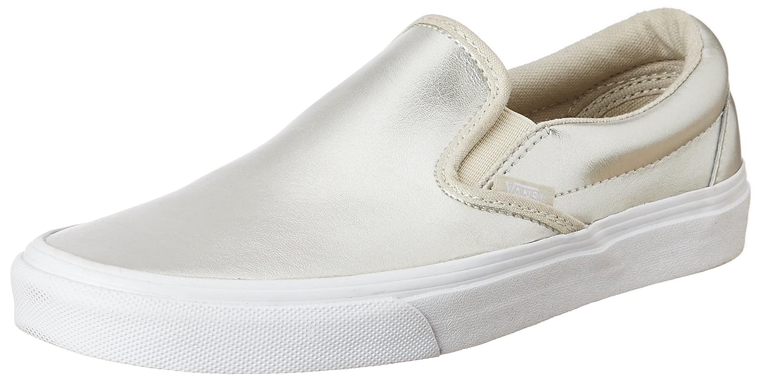 white leather classic vans
