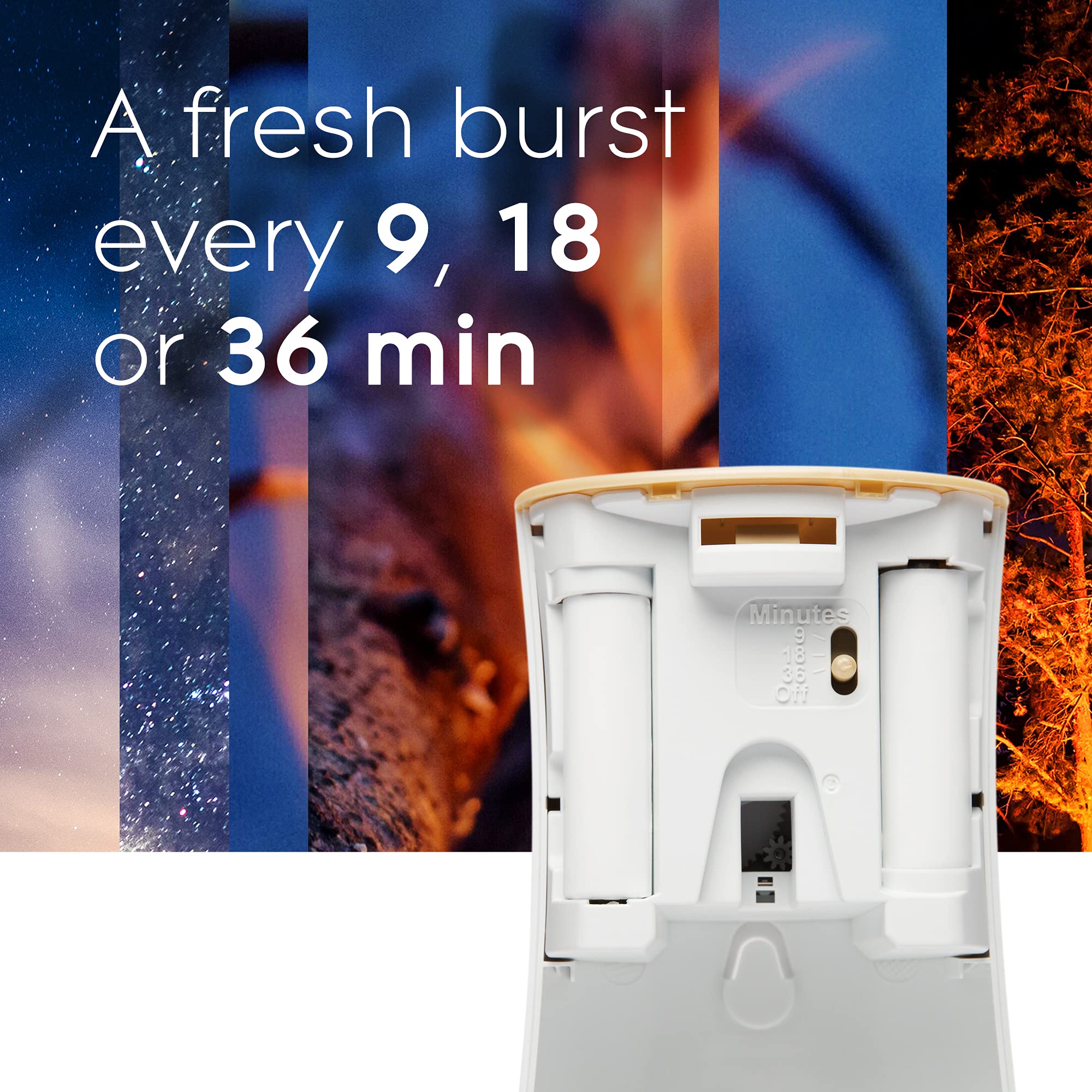 Glade Automatic Spray Refill, Air Freshener for Home and Bathroom, Fall Night Long, 6.2 Oz, 3 Count