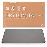 Momo Lifestyle Stone Bath Mat Drytomita – Quick Drying Diatomaceous Earth, Ultra Absorbent (Graphite Grey, Grande 32" x 20")
