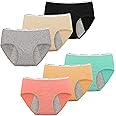 Nalwort Teen Girls Period Panties Cotton Leakproof Menstrual Underwear for First Period Starter