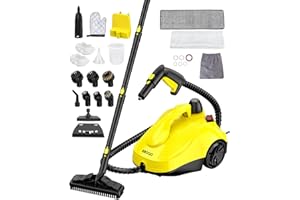 KROQO Multi-Purpose Steam Cleaner with 23 Accessories. Powerful steam cleaner effortlessly tackles grease and grime on any surface. 16.4-foot extra-long power cord delivers exceptional coverage.