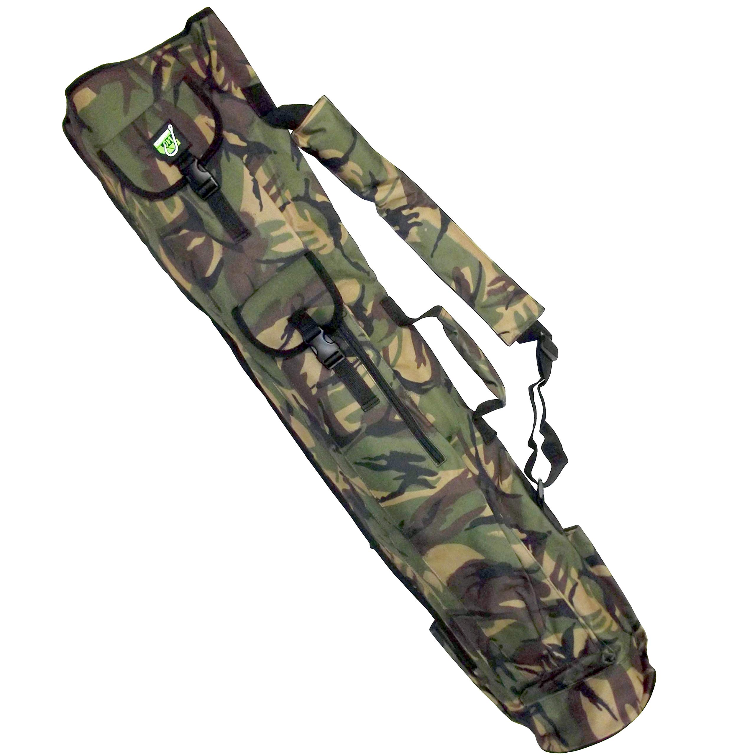 Carp On - Fishing Tackle 600D DPM CAMO 4 ROD QUIVER SLING UMBRELLA HOLDALL BAG (120 x 33cm) - For Carrying Your Fishing Luggage - Use on the Riverside or Bank [27-2130C]