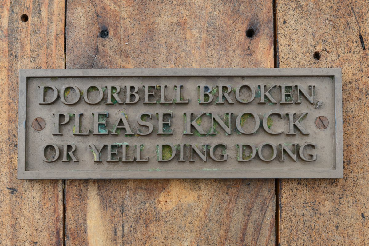 Amazon.com: "Doorbell Broken, Please Knock or Yell Ding Dong" Funny ...