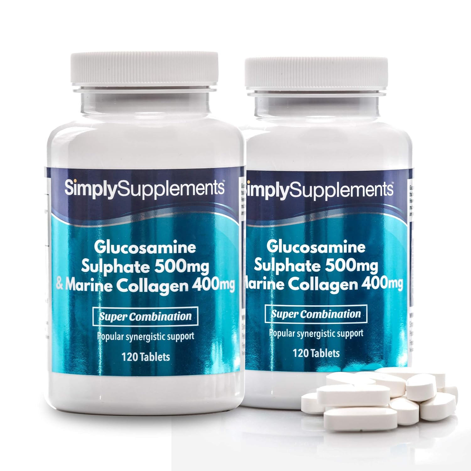 Glucosamine 500mg & Marine Collagen 400mg 2X 120 (240) Tablets